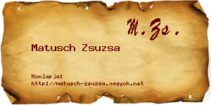 Matusch Zsuzsa névjegykártya